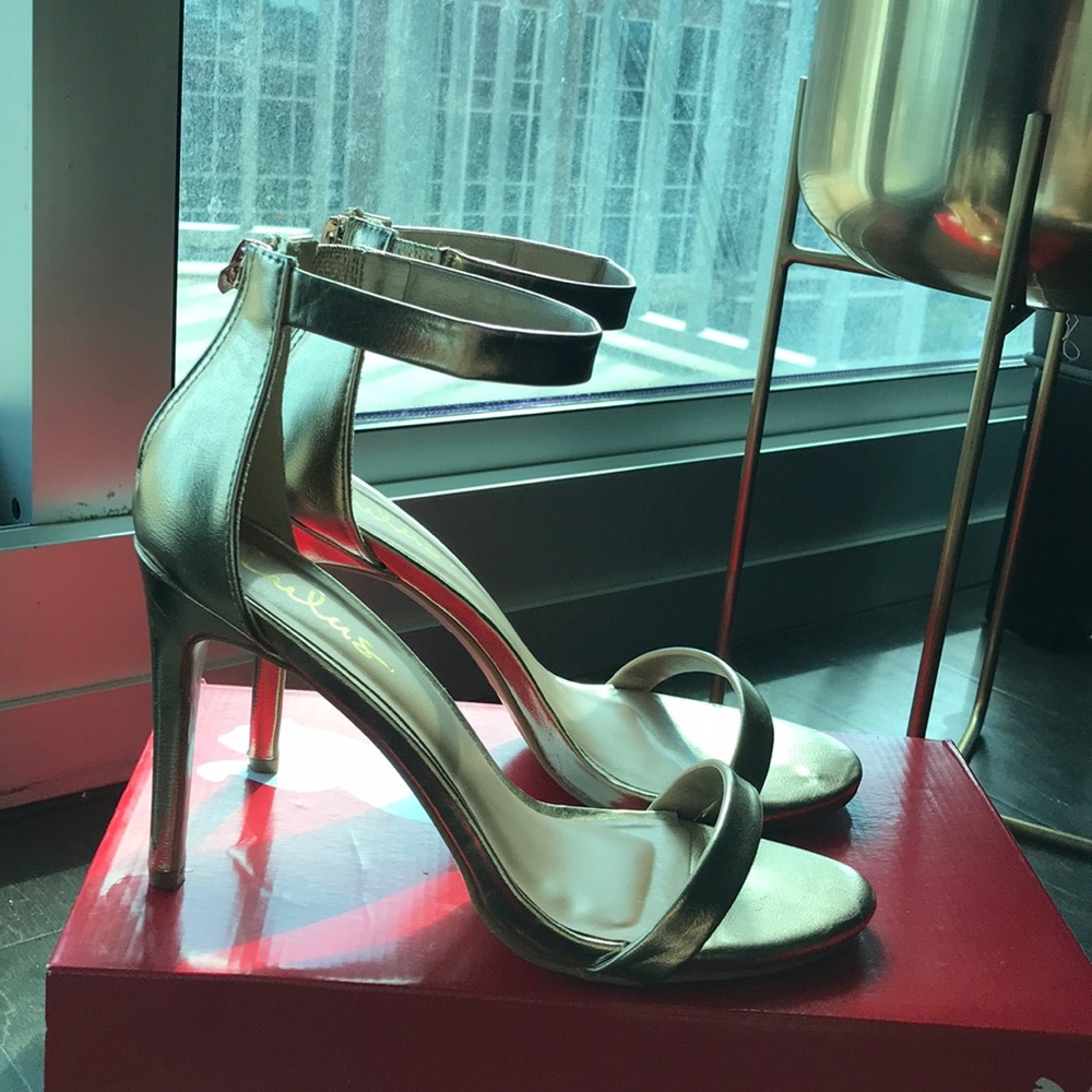 GOLD heels from LuLu’s